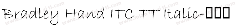 Bradley Hand ITC TT Italic字体转换
